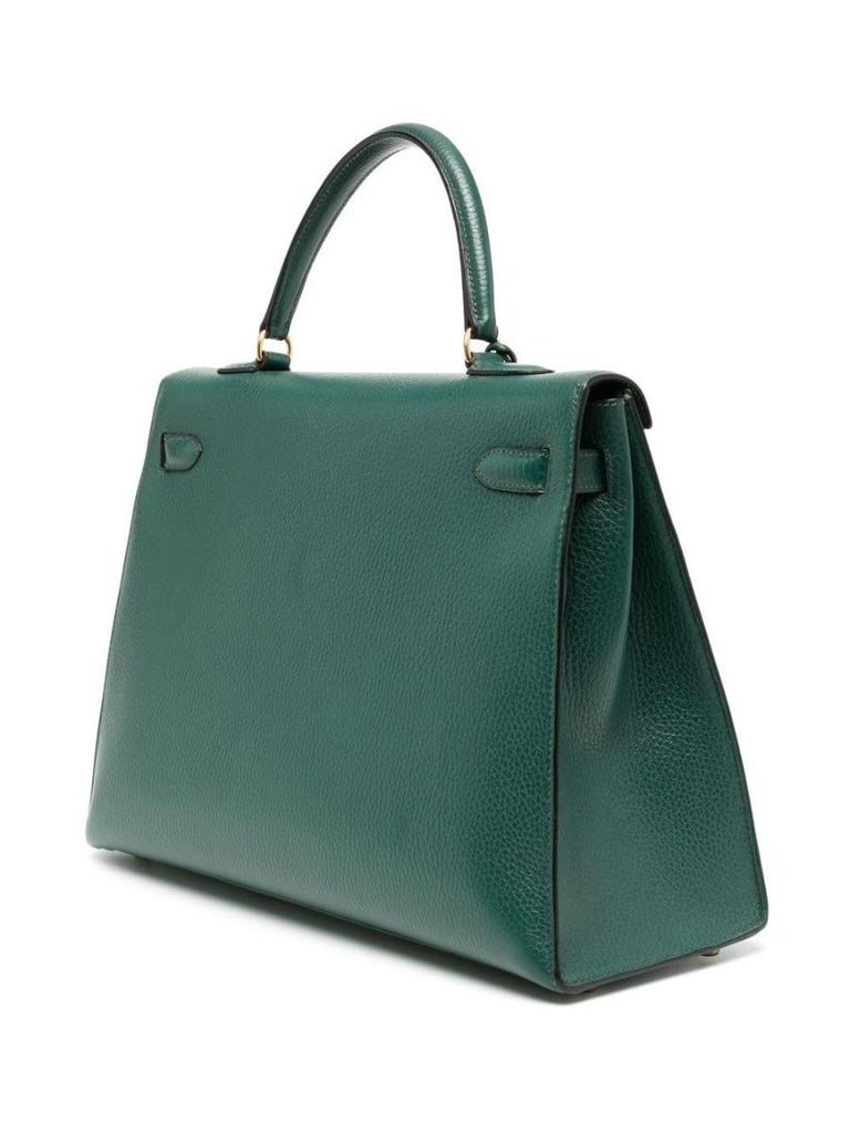 Hermes Green Kelly 35 In Excellent Condition For Sale In London, GB