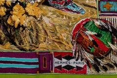 Hermès Green Les Cheyennes Scarf, Oliver
