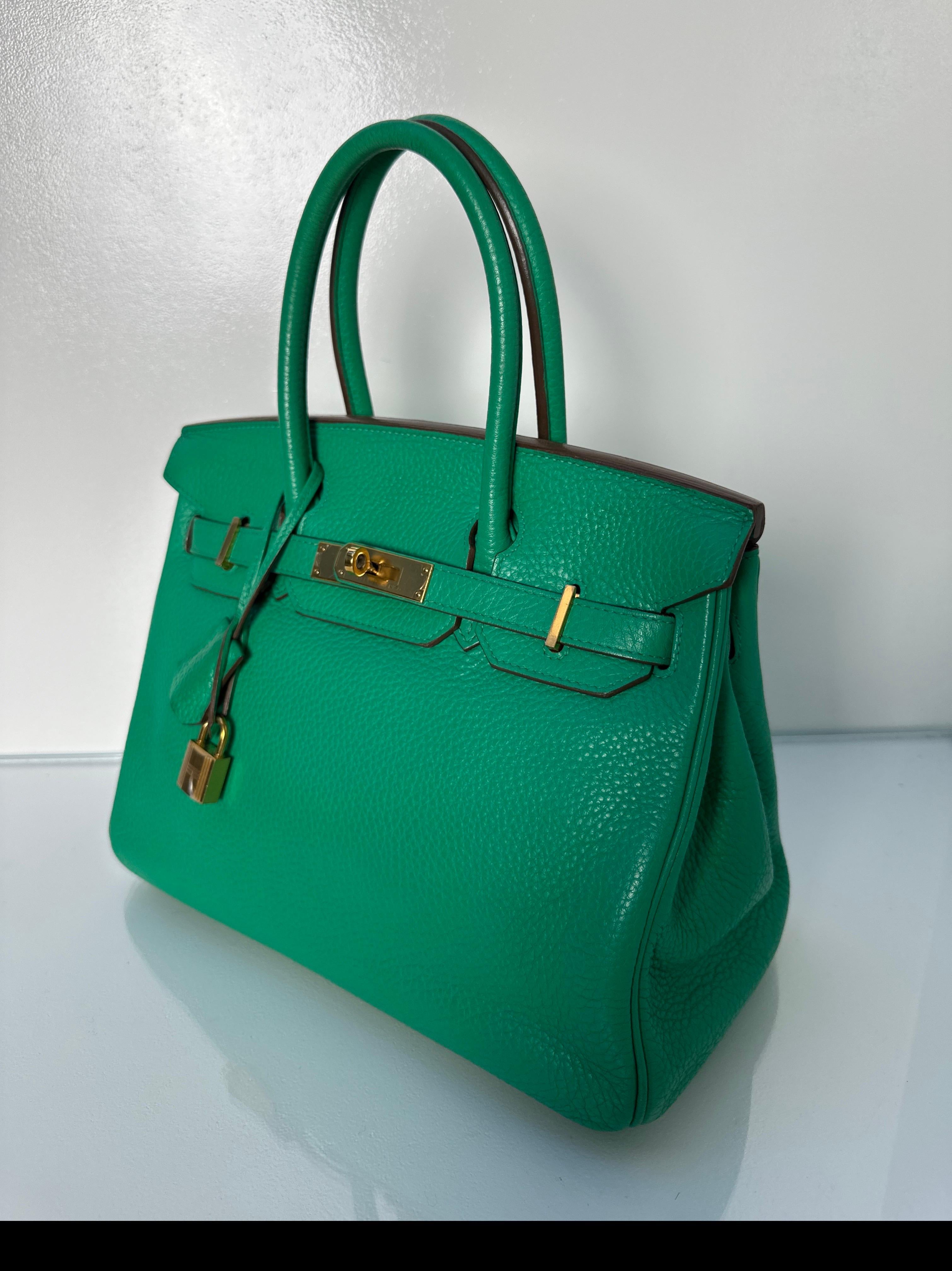 Hermes Green Menthe Birkin 30 Bag 7