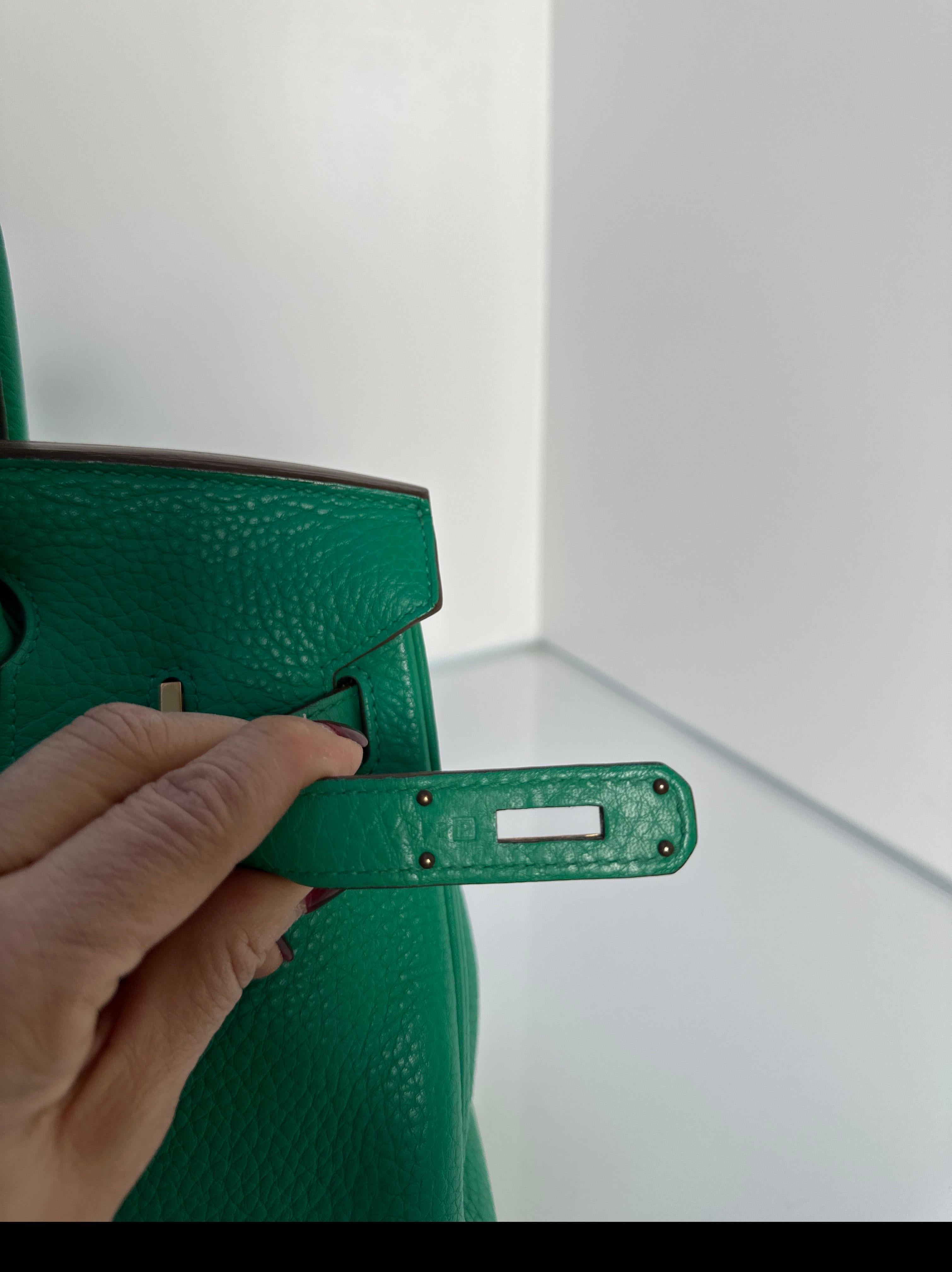 Hermes Green Menthe Birkin 30 Bag 9