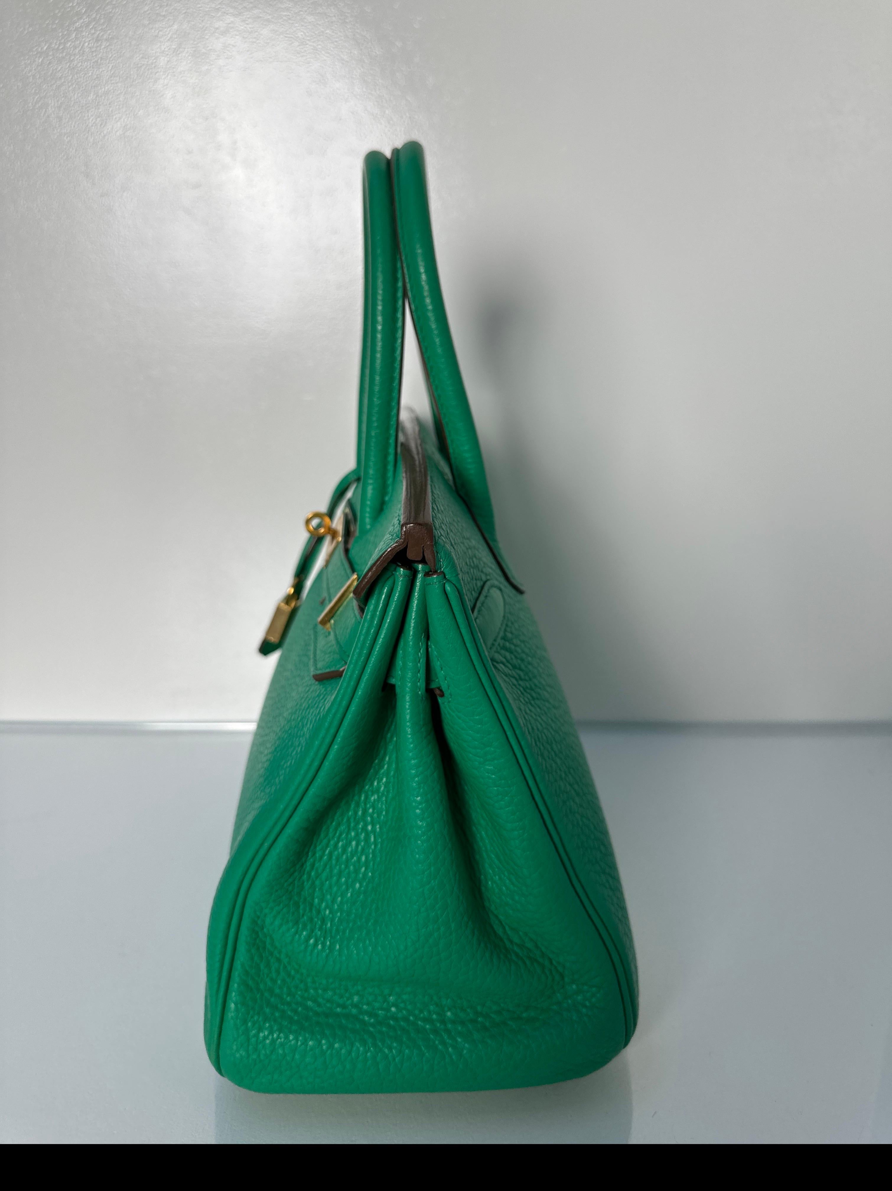 Hermes Green Menthe Birkin 30 Bag 11