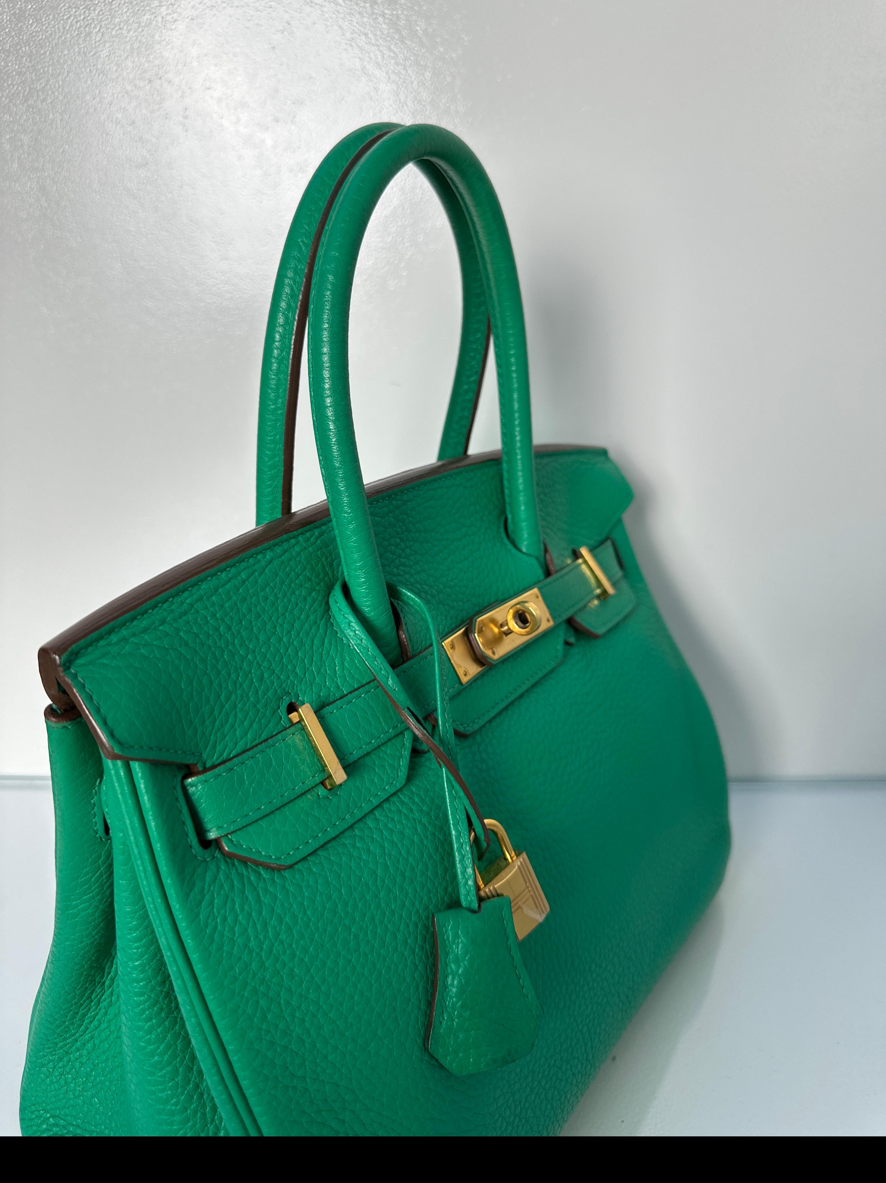 Hermes Green Menthe Birkin 30 Bag 13