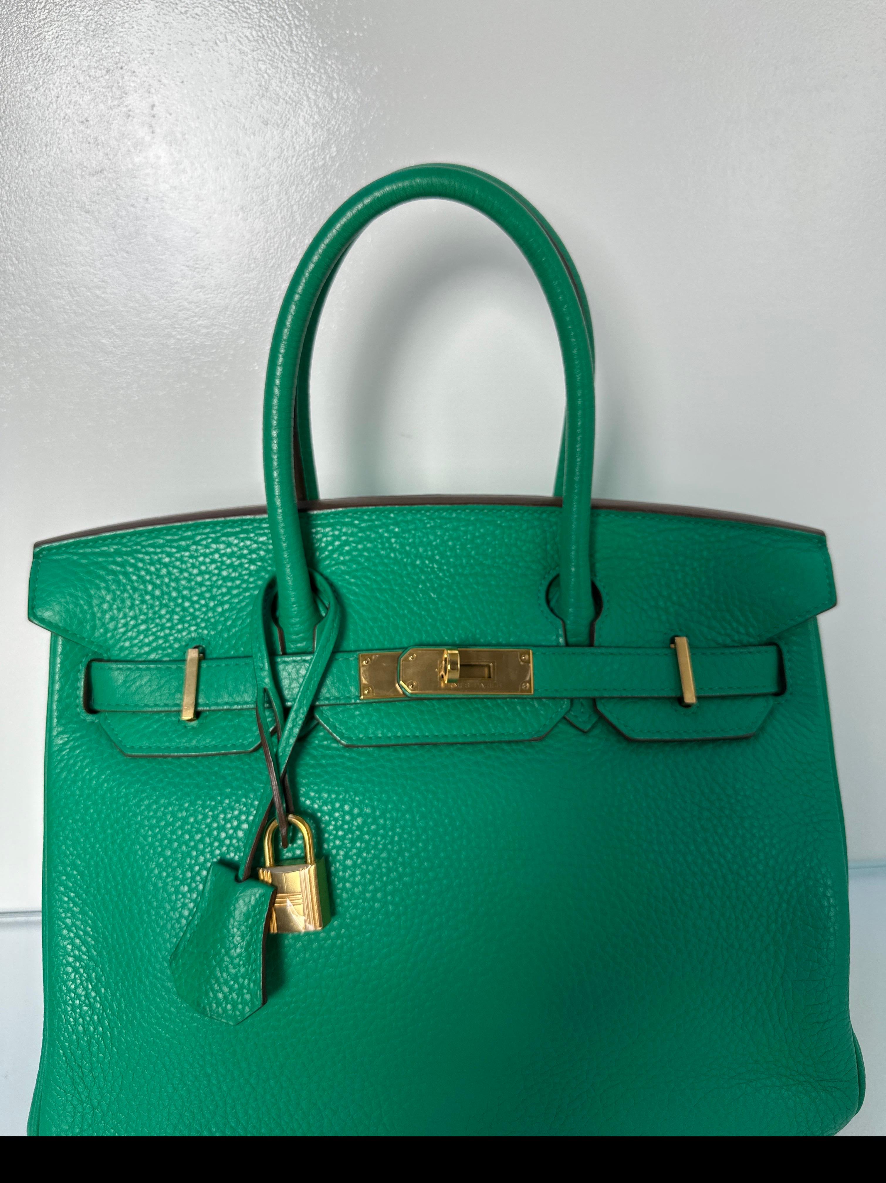 Hermes Green Menthe Birkin 30 Bag 14