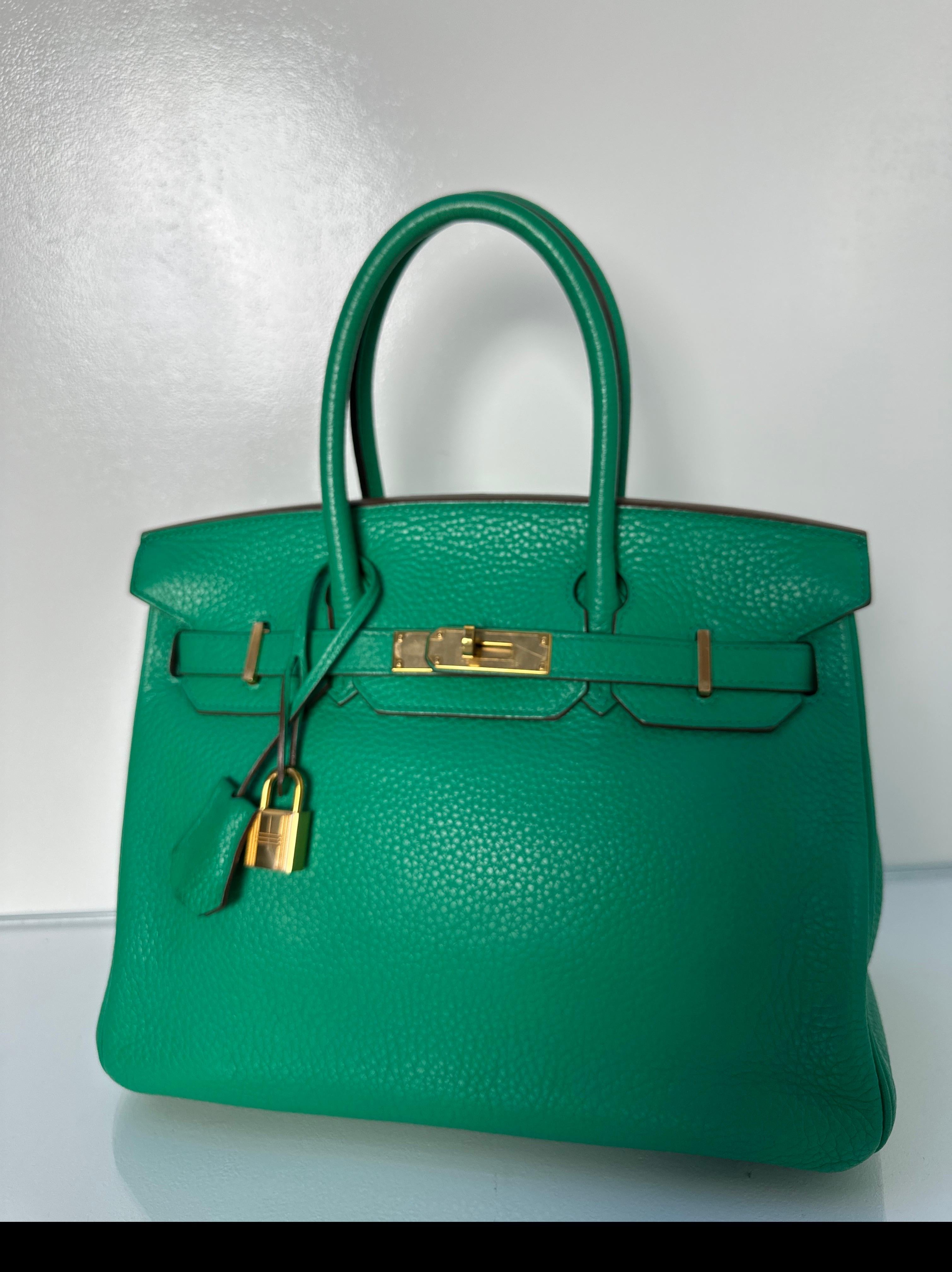 Hermes Green Menthe Birkin 30 Bag 15