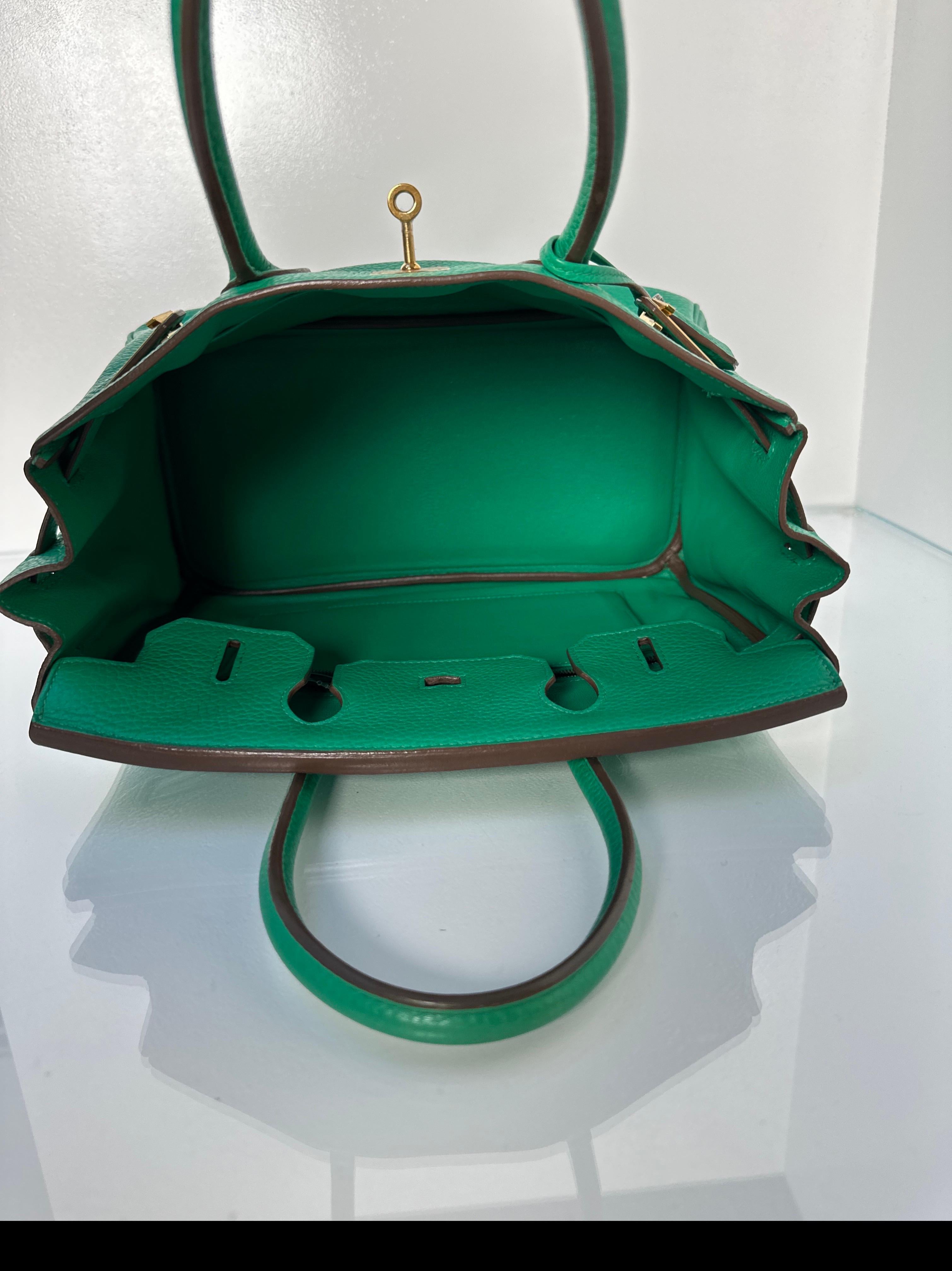 Hermes Green Menthe Birkin 30 Bag 3
