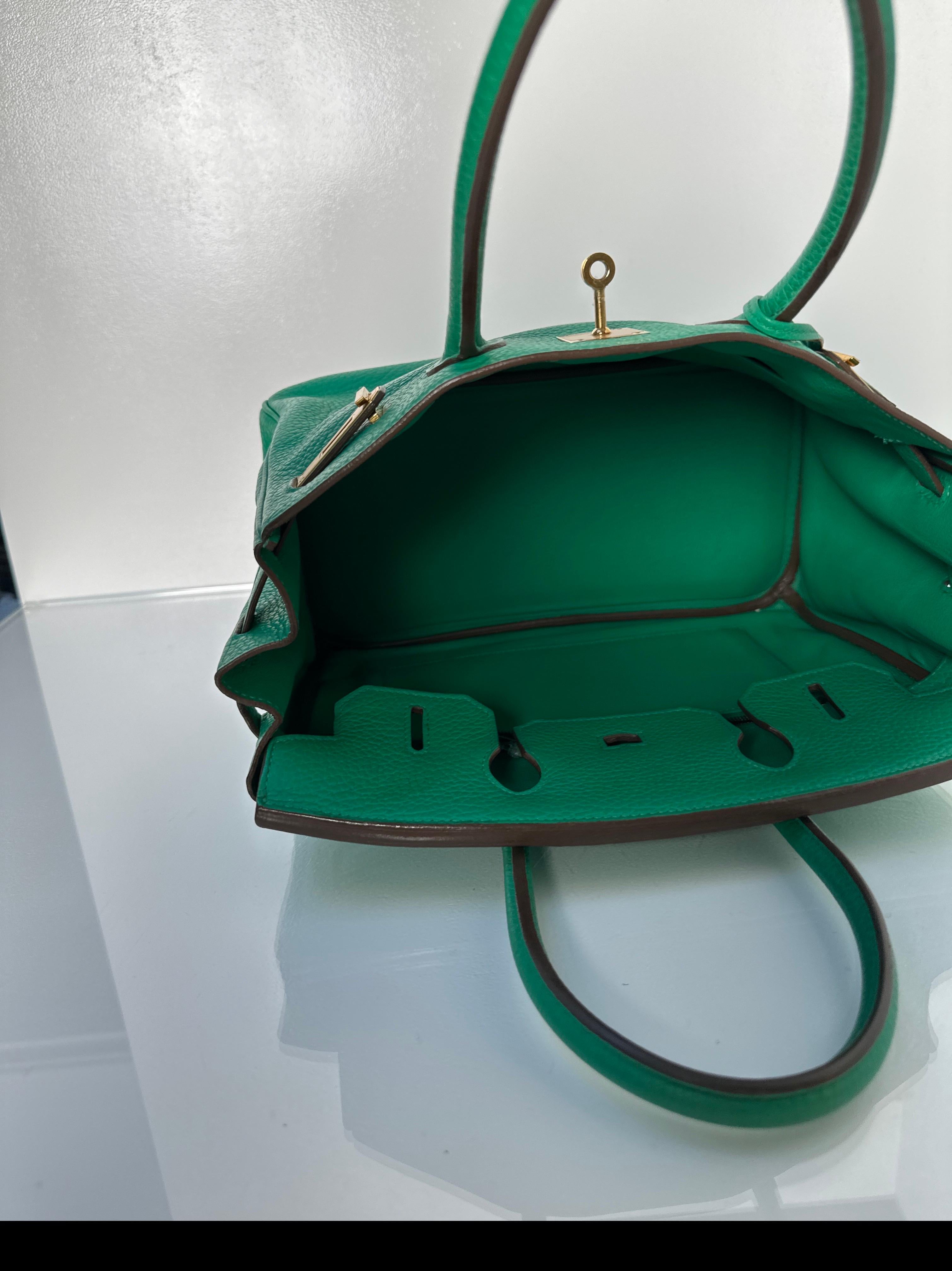 Hermes Green Menthe Birkin 30 Bag 4