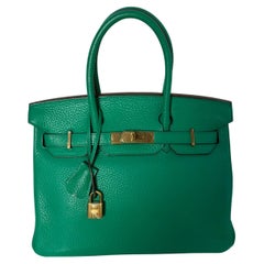 Hermes Green Menthe Birkin 30 Bag