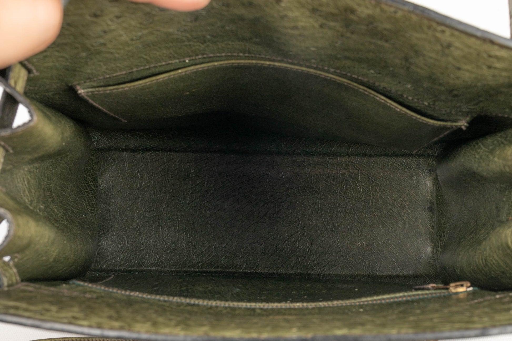Hermès Green Ostrich Leather Kelly Sport Bag, 1987 6