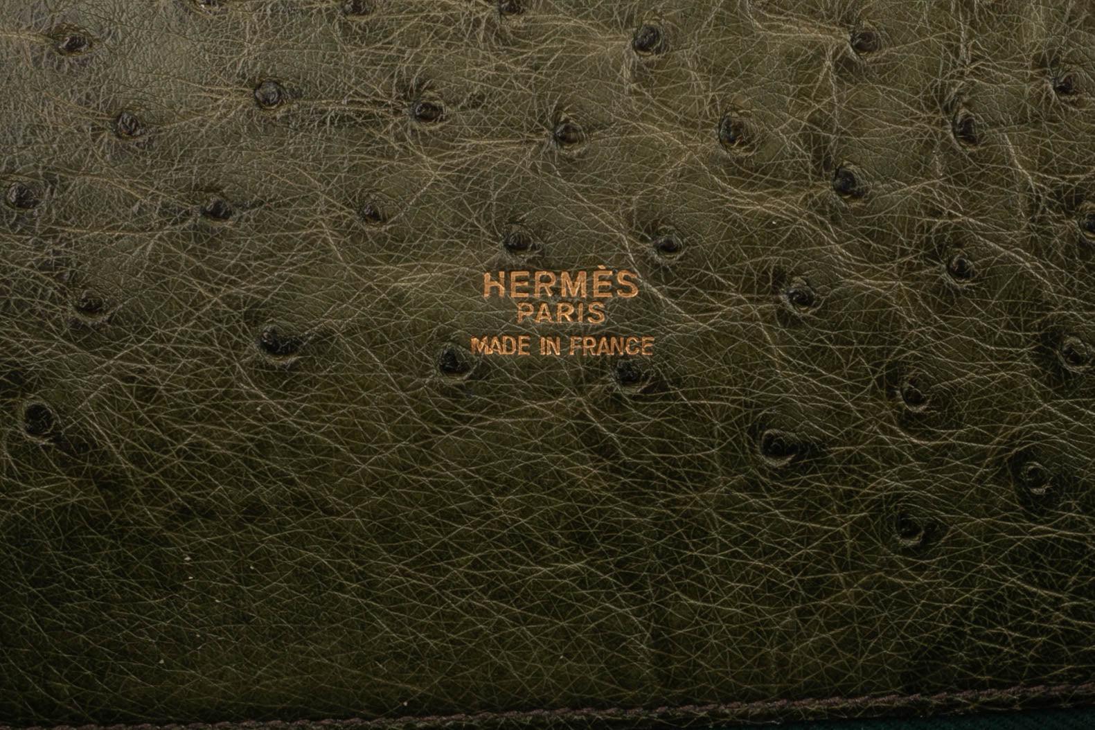 Hermès Green Ostrich Leather Kelly Sport Bag, 1987 7