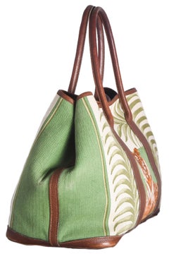 Hermes Green Tigre Royale Garden Party Limited Edition Tote