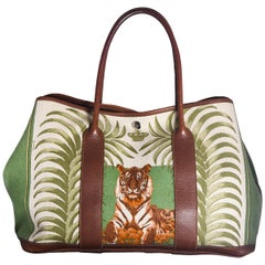 Hermes Green Tigre Royale Garden Party Limited Edition Tote 