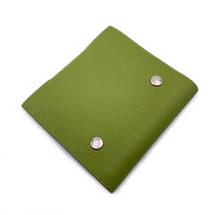 Hermes Green Togo Leather Ulysse Mini Notebook cover with Refill