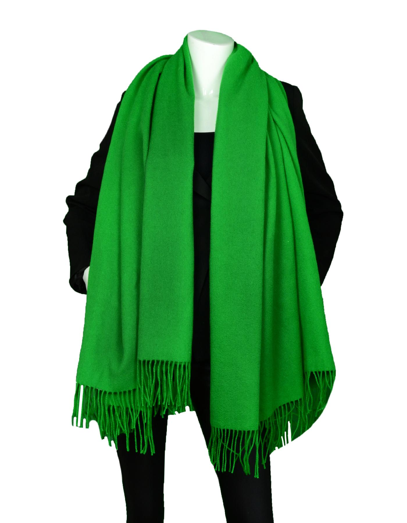 Hermes Green Wool/Cashmere 70x50