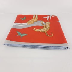 Hermes Grenadine / Gris / Vert Hermes Story Schal 90