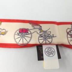 Hermès grenadine, vanille &  beige silk Les Voitures Nouvelles Twilly