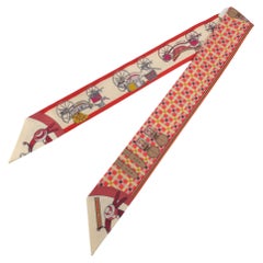 Hermès grenadine, vanille &  beige silk Les Voitures Nouvelles Twilly