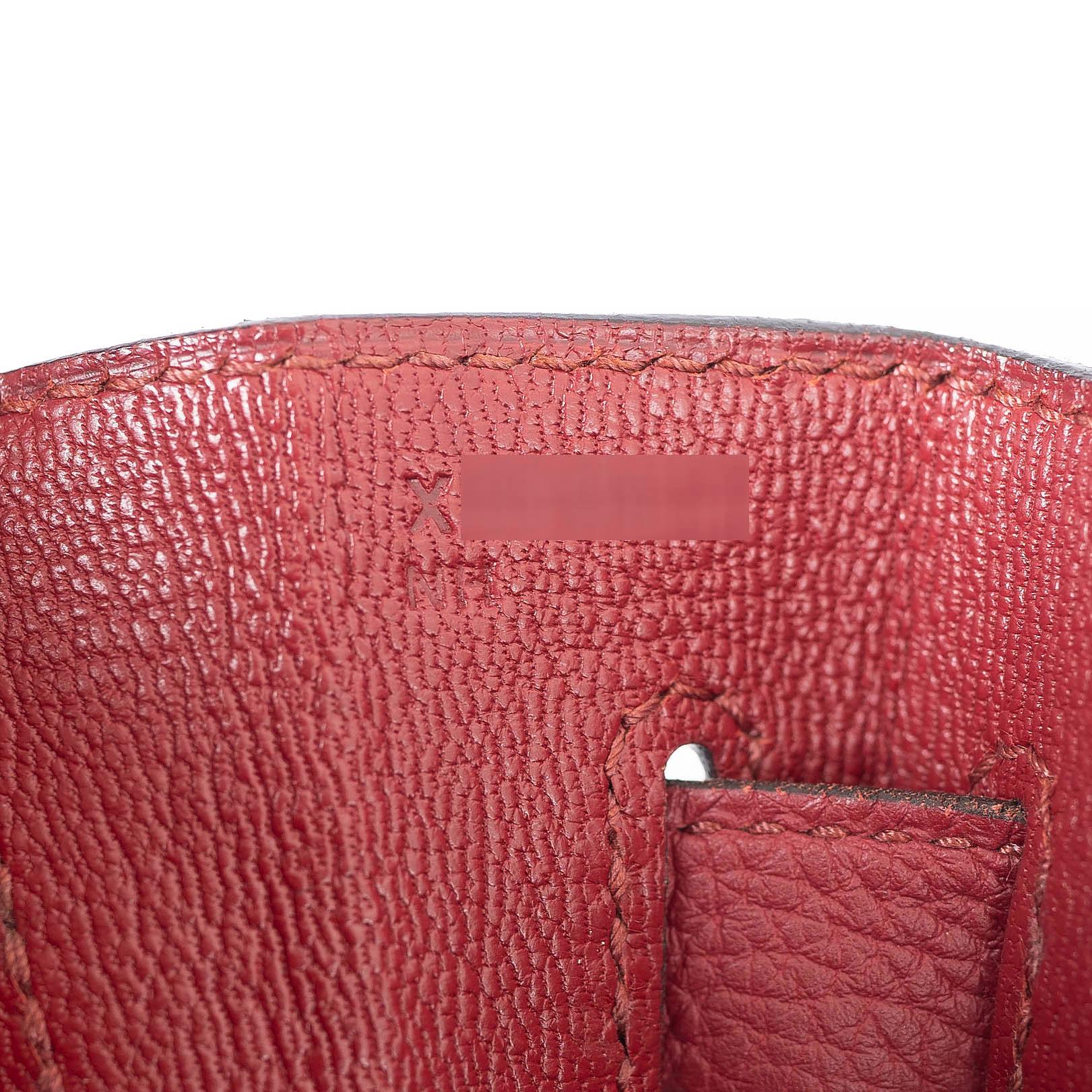 HERMES Grenat red Clemence leather KELLY 35 RETOURNE Bag Phw For Sale 3