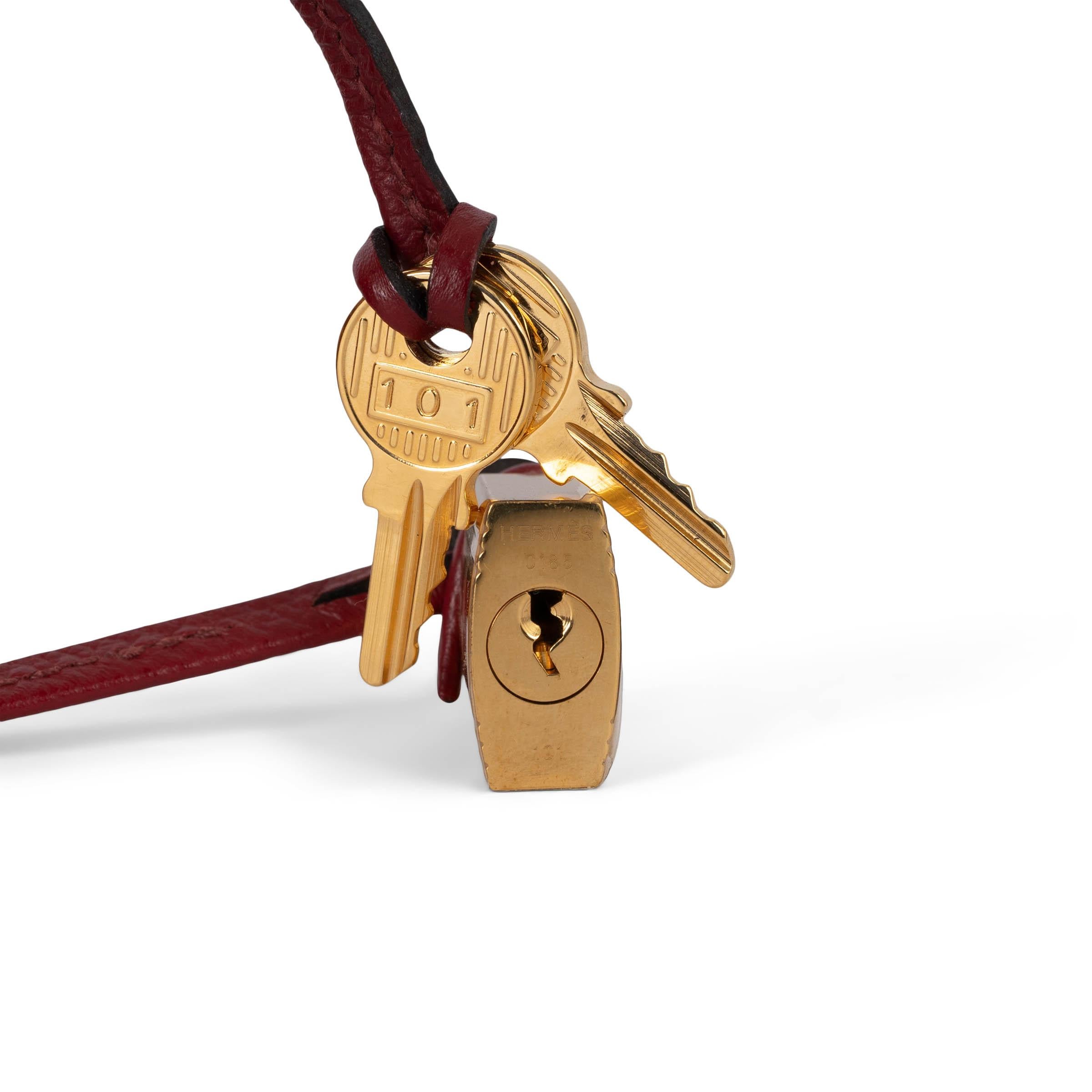 HERMES Grenat red Epsom leather BIRKIN 30 Bag Ghw For Sale 3