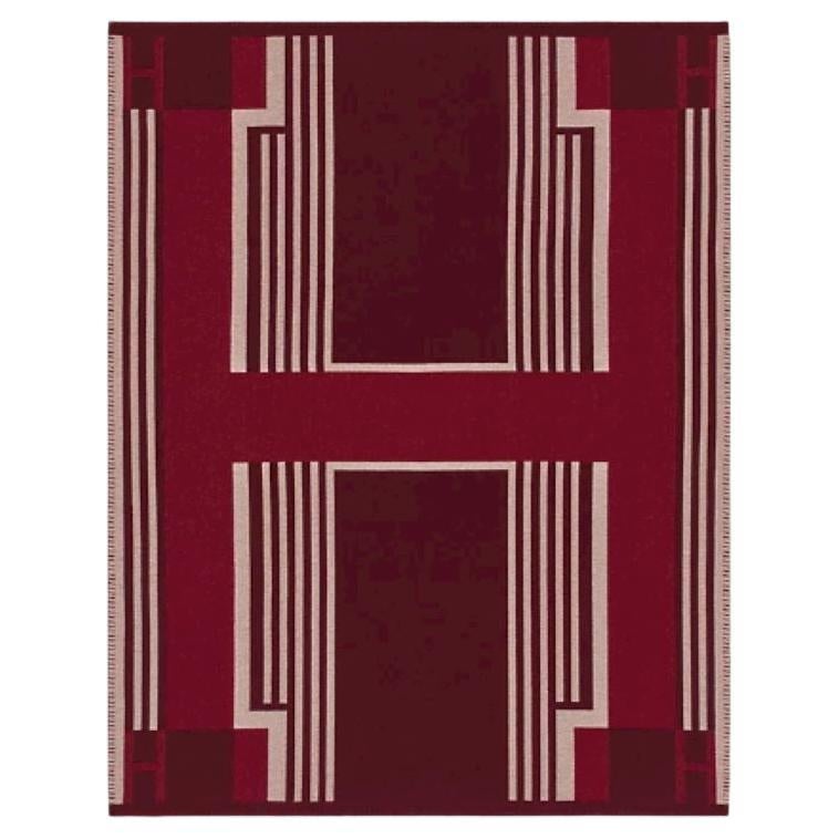 Hermes Grenat / Rouge H Ithaque blanket For Sale at 1stDibs