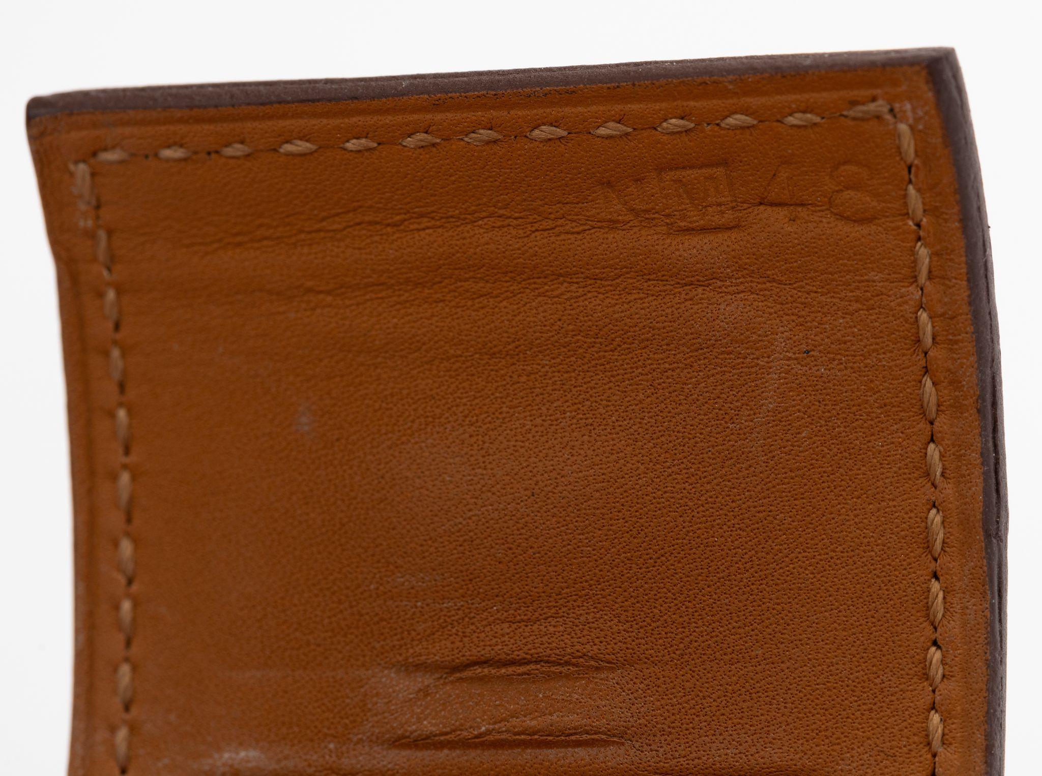 Hermes Grau Alligator Collier De Chien im Angebot 2