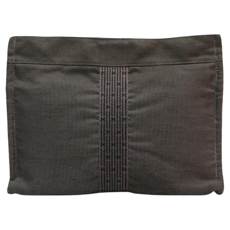 Hermes Grey and Black Toilet Bag For Sale