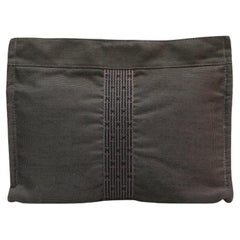 Hermes Toilettentasche in Grau und Schwarz