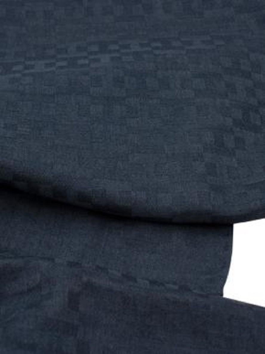 Women's Hermes Grey Blue Cashmere & Silk H Monogram Scarf For Sale
