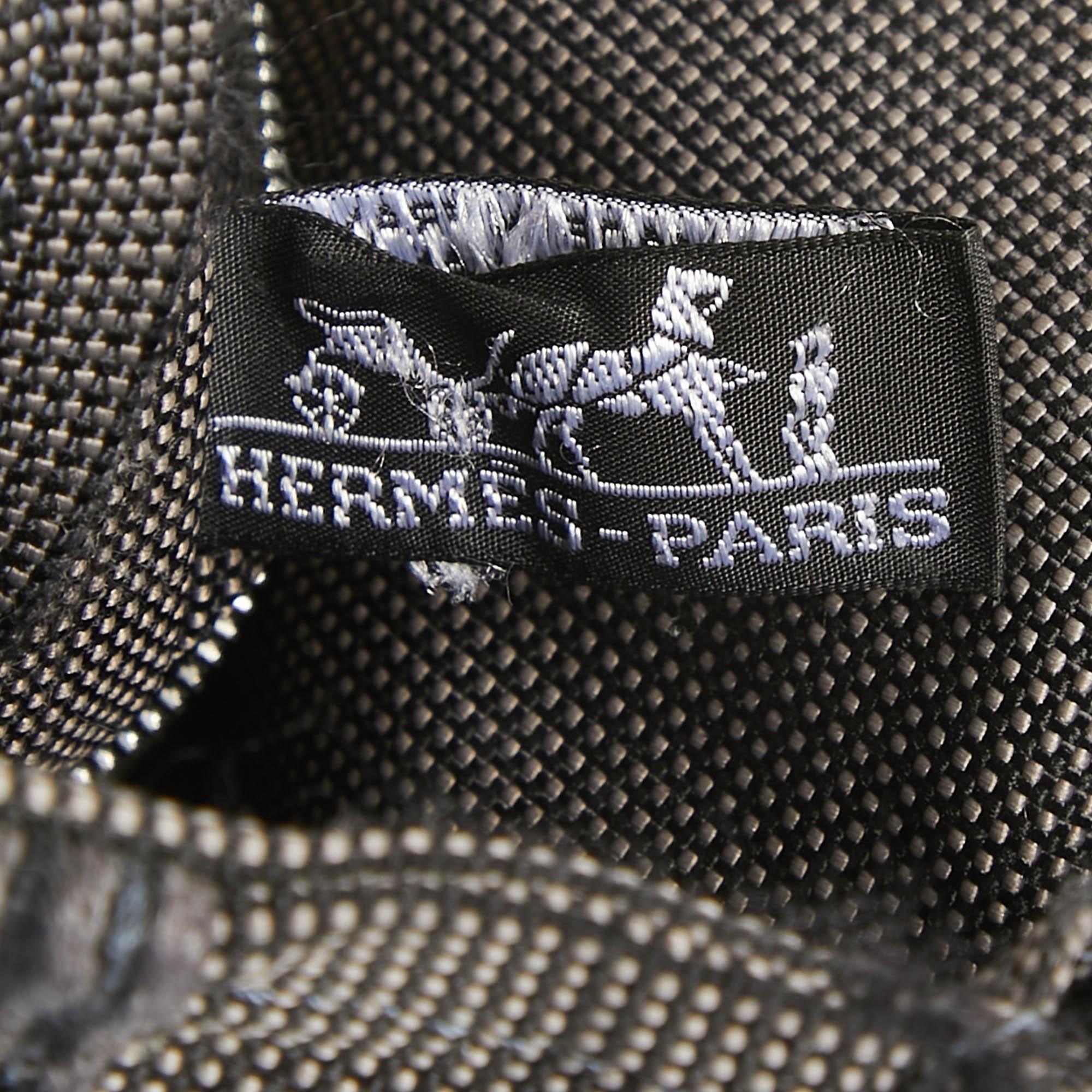 Hermes Grey Canvas Fourre Tout Besace Messenger Bag 6