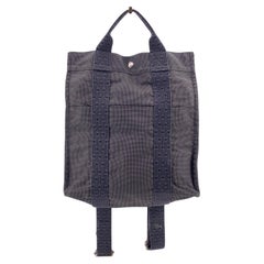 Zaino Herline in tela grigia Hermes, Sac A Dos MM, borsa tote