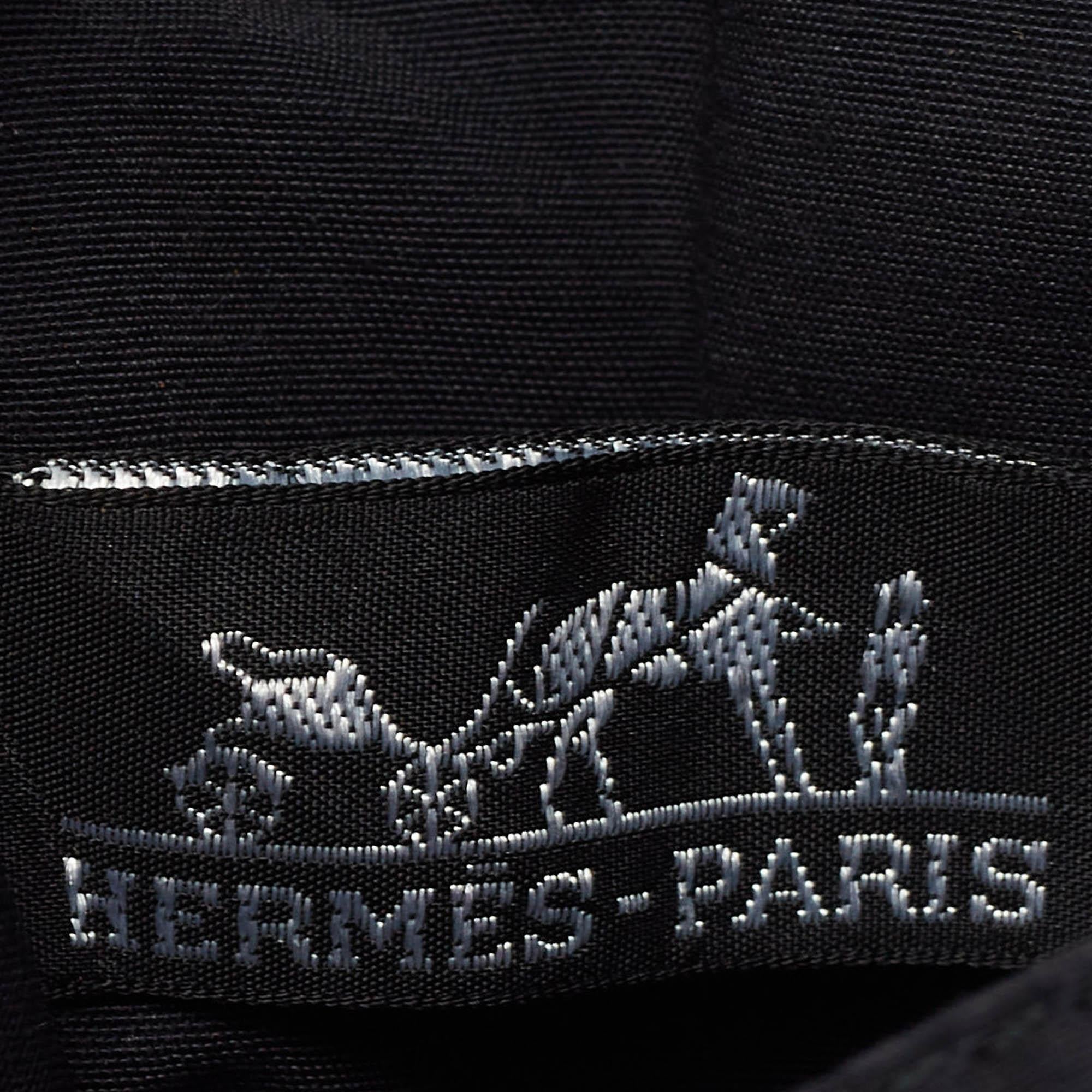 Hermes Grey Canvas Herline Zip Wallet 3
