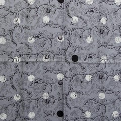 HERMES grey CHASSE AUX POIS 140 Scarf silk