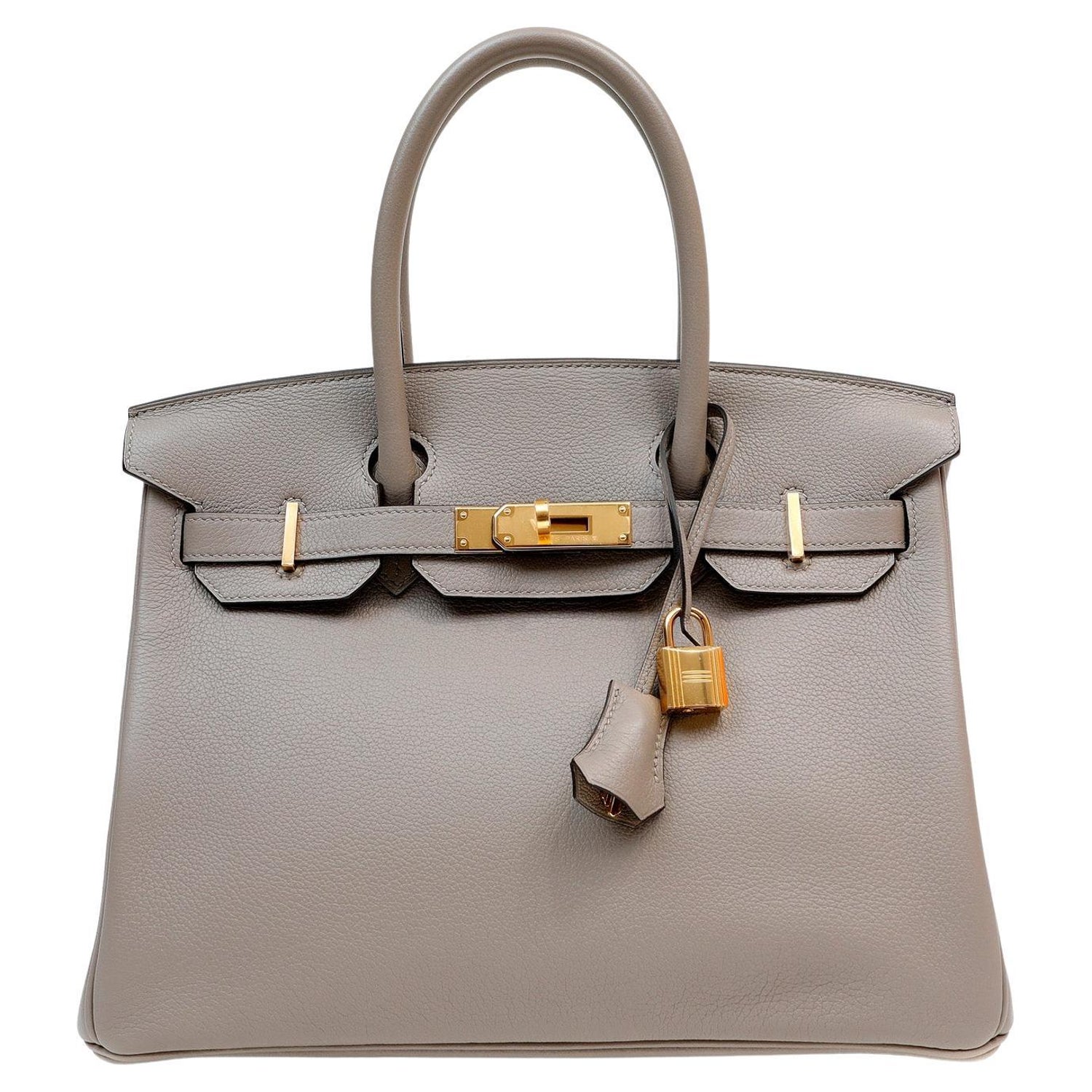 Hermès Ostrich Birkin 35 - Blue Handle Bags, Handbags - HER502047