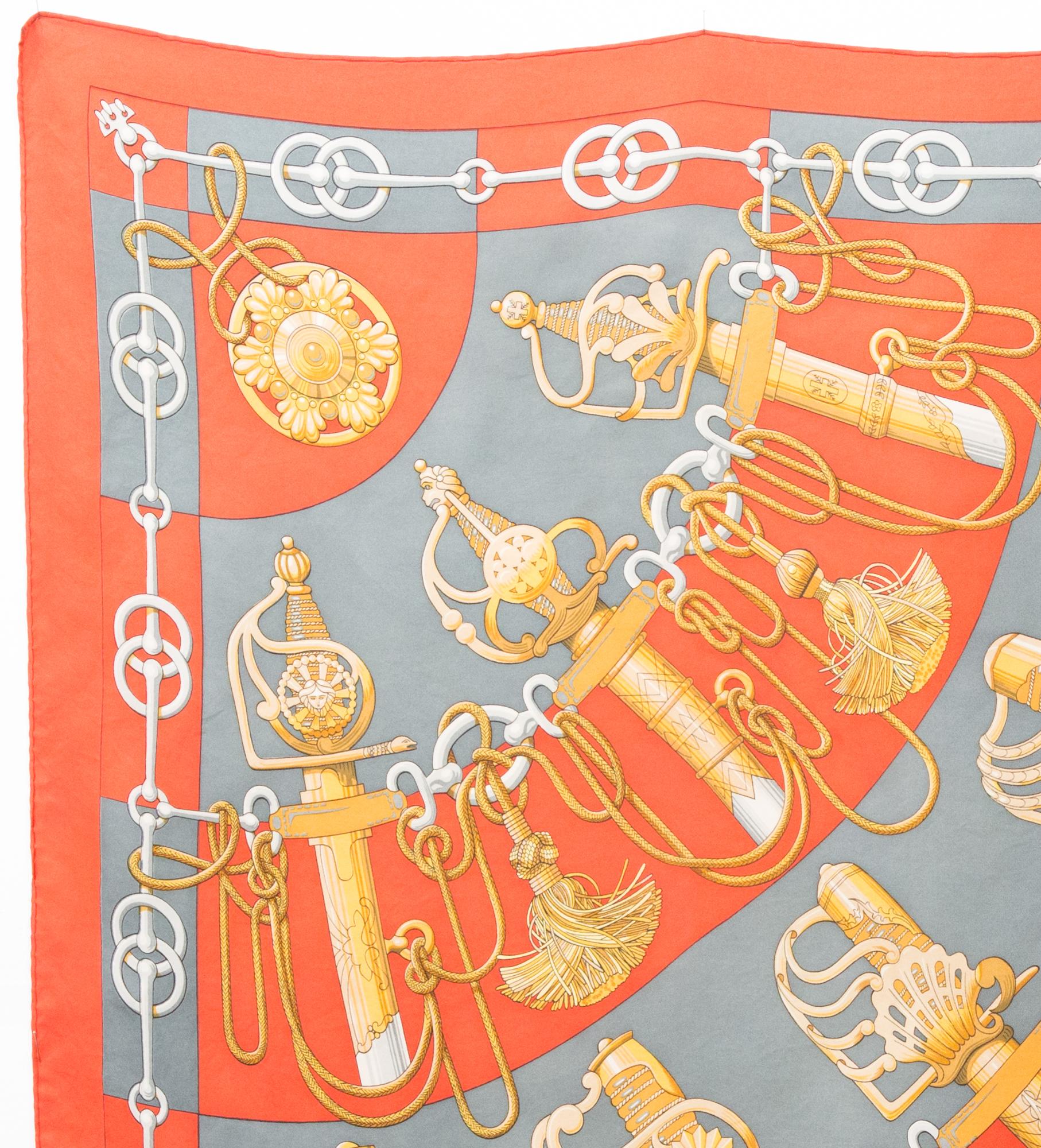 Hermes silk scarf 