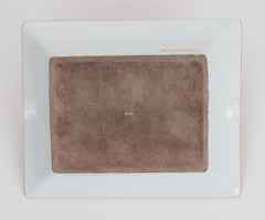 Hermès Grey Gold Dog Porcelain Ashtray