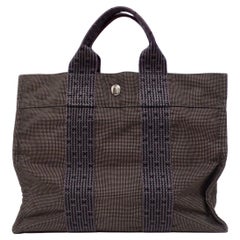 Hermes Grey Herline Cloth Mini Tote Bag circa 1990-2000