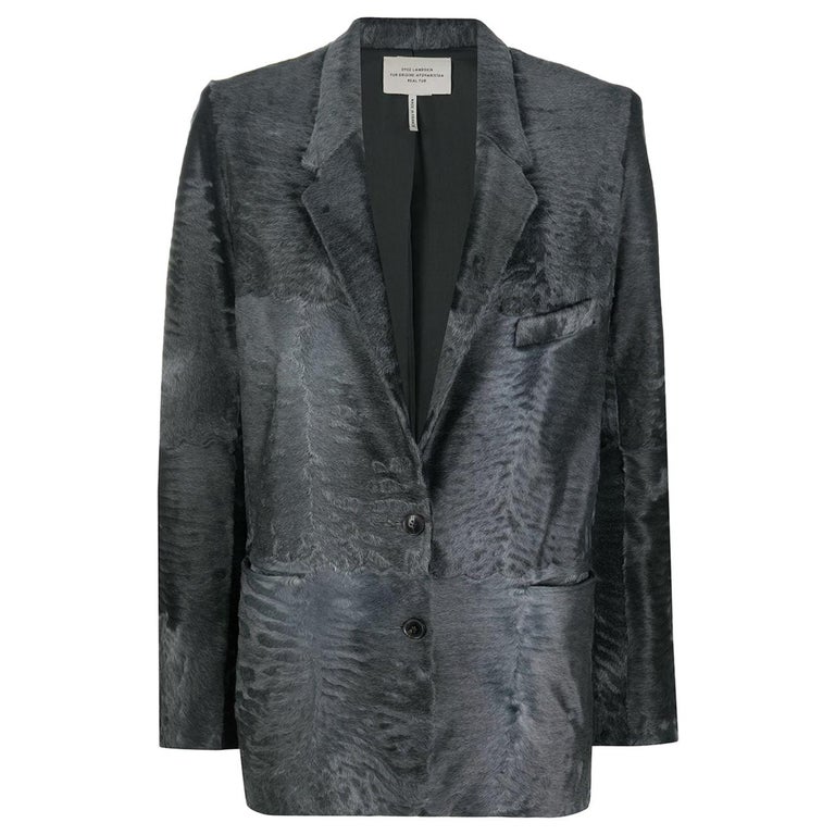 Hermès Grey Lambskin Blazer at 1stDibs