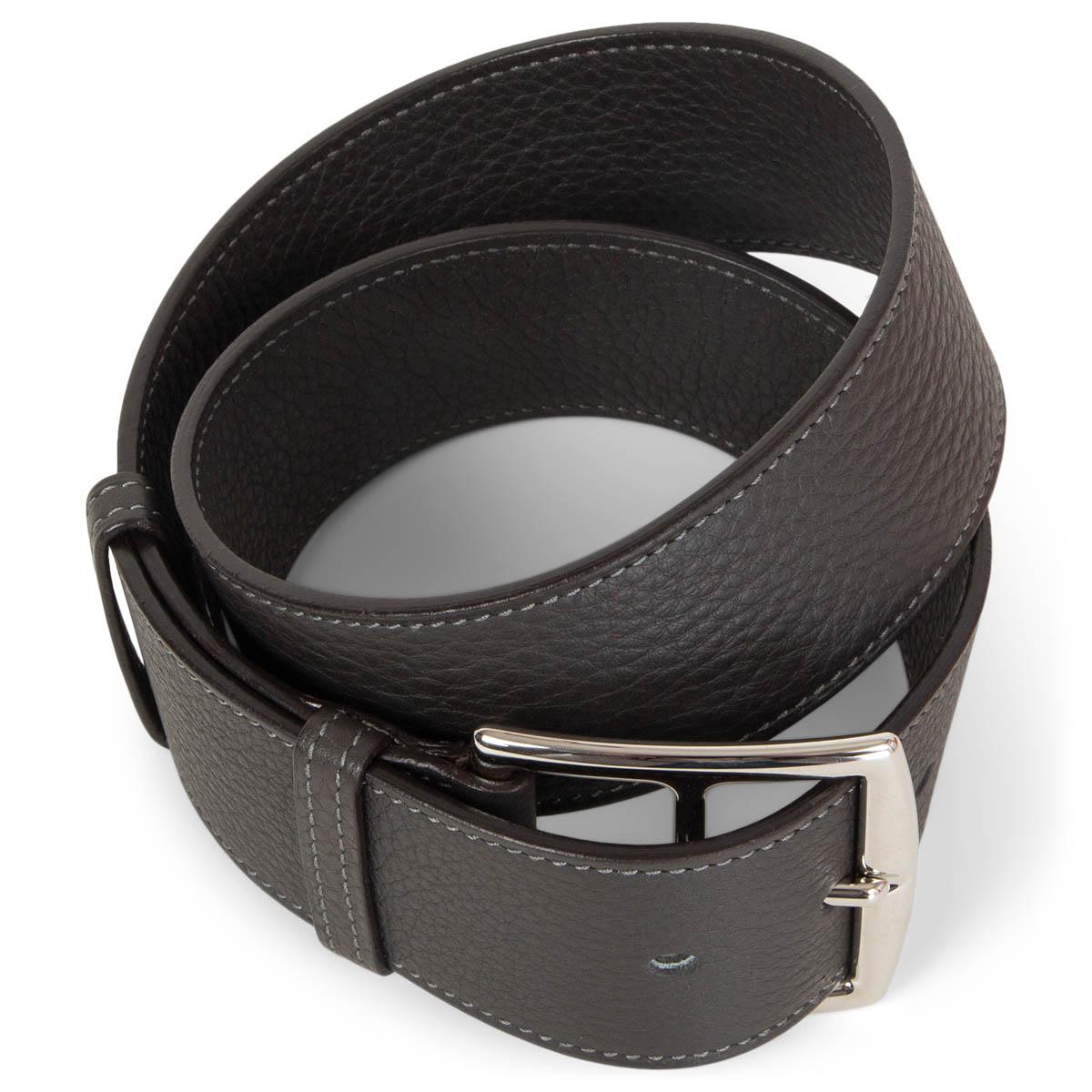 100% authentic Hermès Etriviere 42mm leather belt in Graphite Taurillon Clemence with palladium plated buckle and H detail. Brand new. Comes with box.

Measurements
Tag Size	70
Size	70cm (27.3in)
Width	4.2cm (1.6in)
Fits	63cm (24.6in) to 73cm