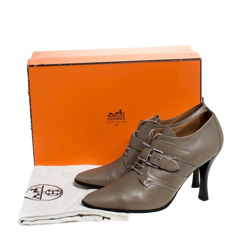 hermes lace up boots