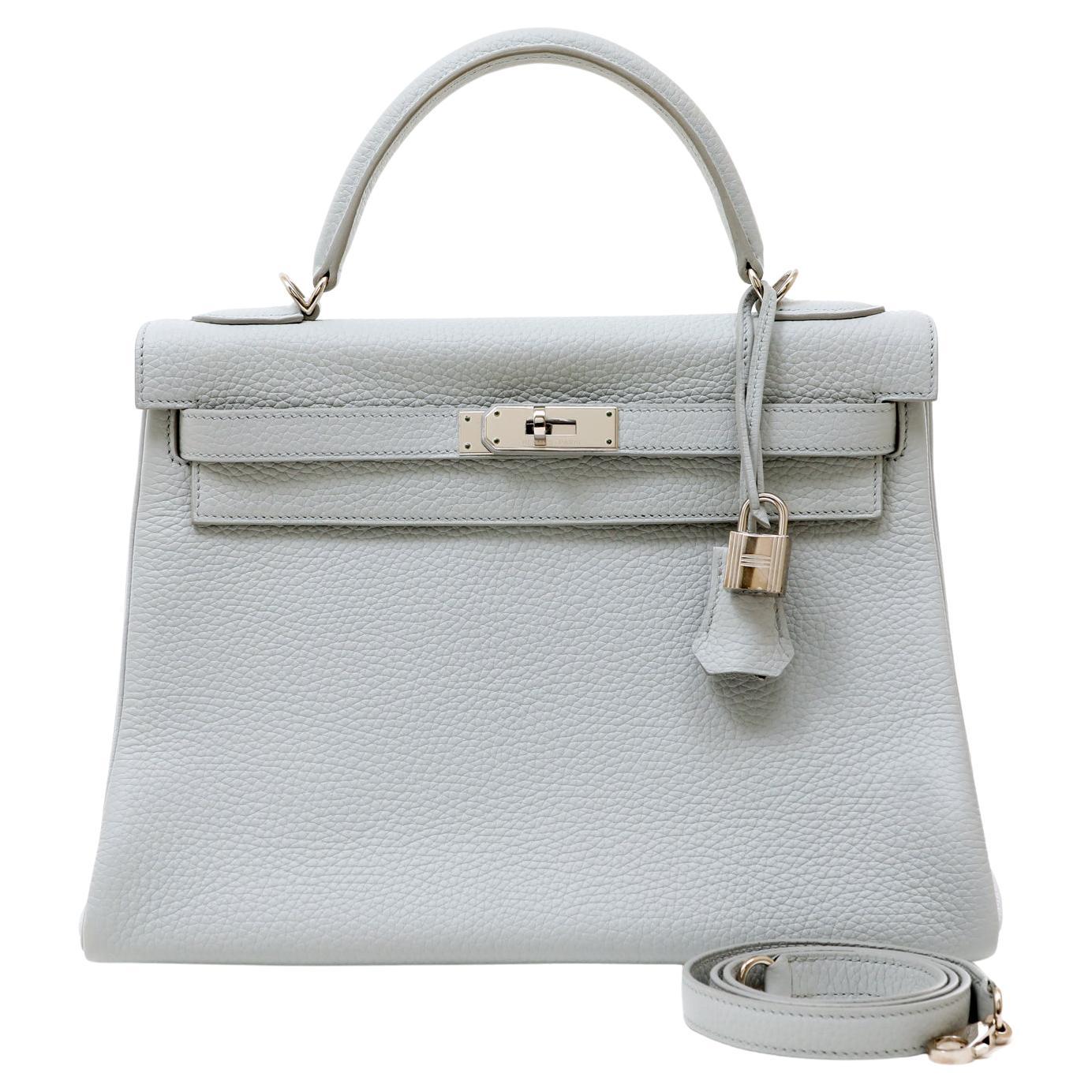 Hermès Grey Pearl Togo 32 cm Kelly Bag