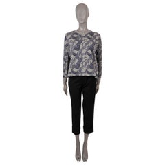 HERMES grey & purple cotton 2020 BRIDE DE COUR Sweatshirt Sweater 36 XS