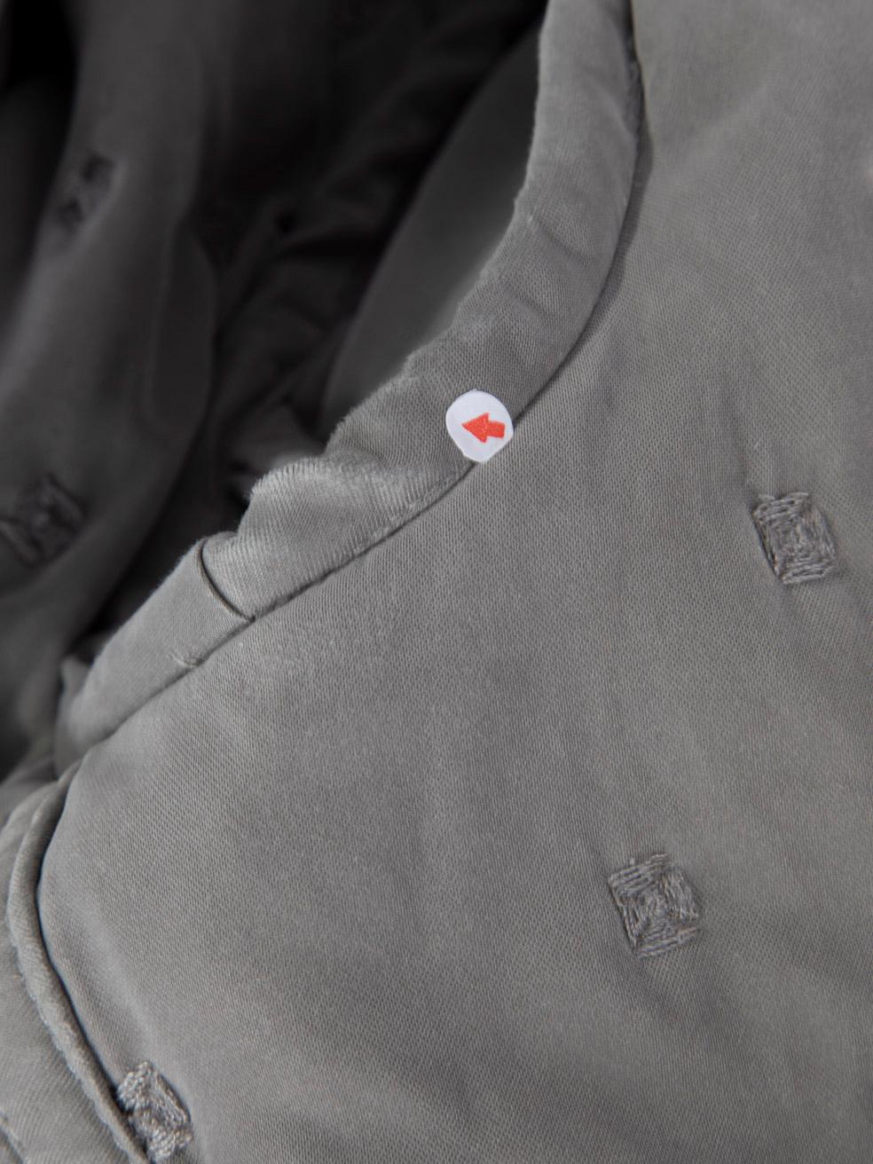 Hermès Cappotto grigio trapuntato e ricamato taglia XS in vendita 5