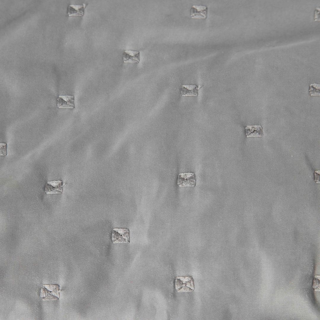 Grigio Hermès Cappotto grigio trapuntato e ricamato taglia XS in vendita