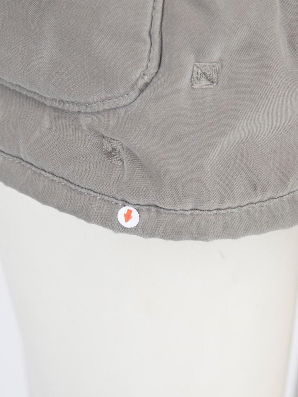 Hermès Cappotto grigio trapuntato e ricamato taglia XS In condizioni buone in vendita a London, GB