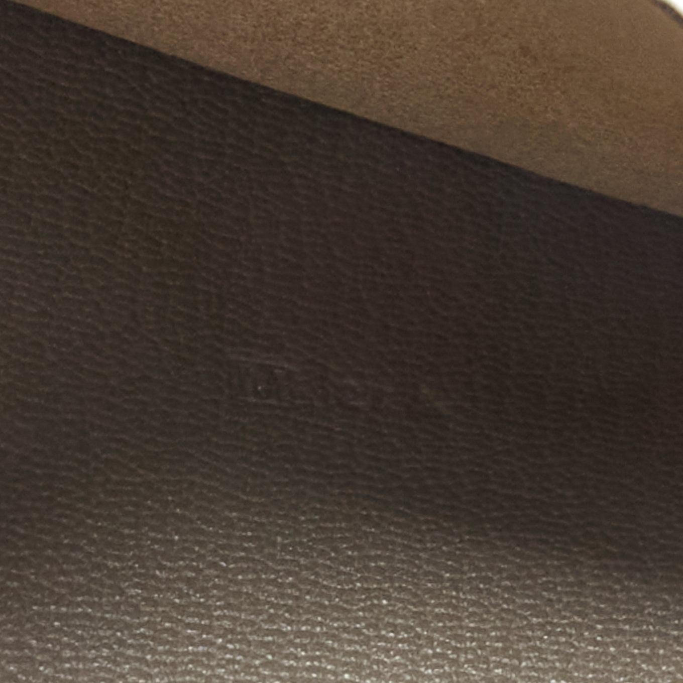 HERMES grey scaled leather silver hardware bifold long wallet For Sale 4