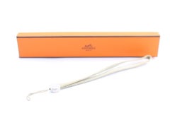 Hermès Grey Sellye Phone Charm Strap Mobile Lanyard 2HR0306