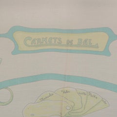 HERMES grey silk chiffon CARNET DE BAL 140 MOUSSELINE Scarf