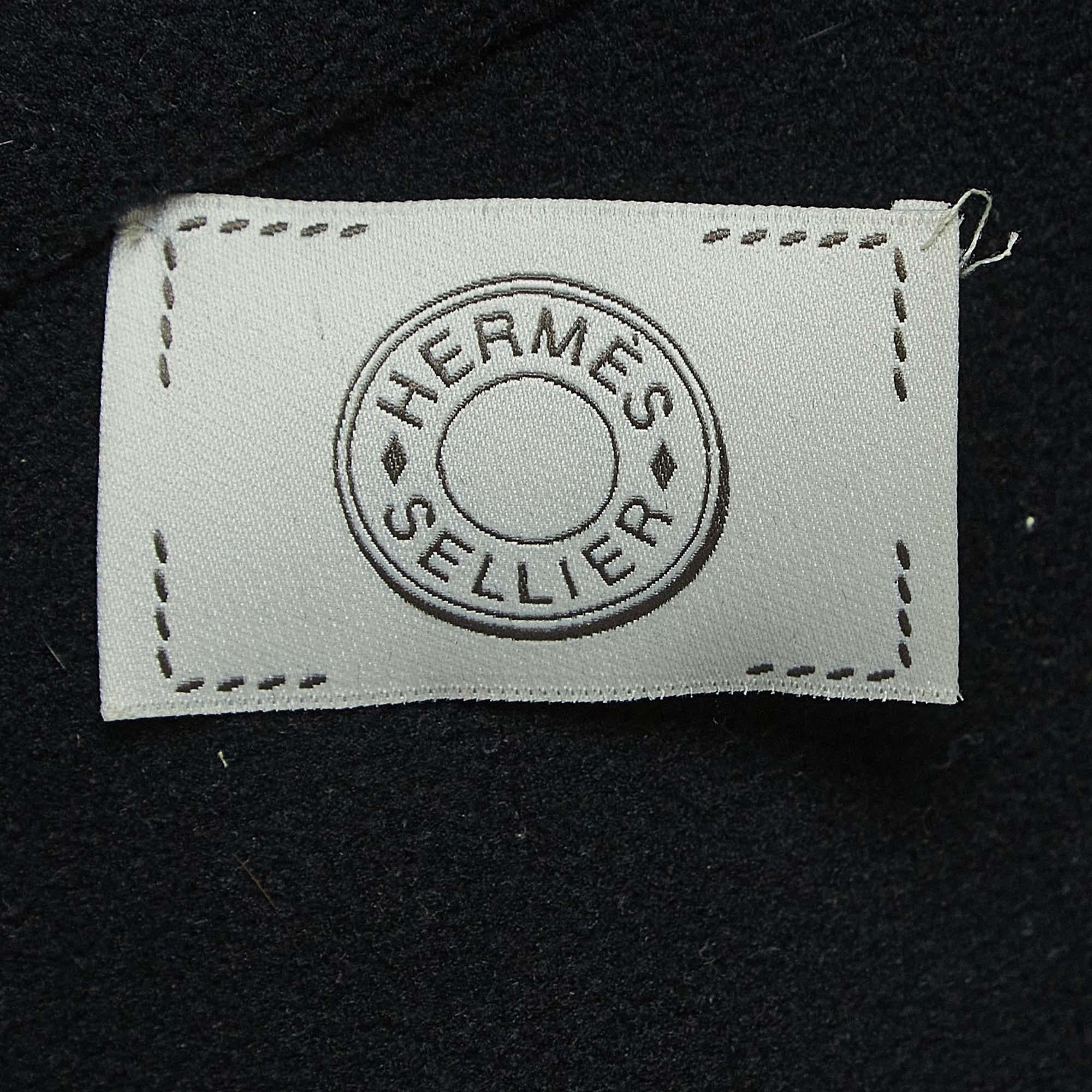 Black Hermes Grey Warm-Up Nylon Zipper Jacket XL