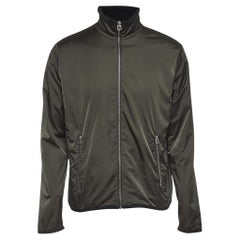 Hermes Grey Warm-Up Nylon Zipper Jacket XL