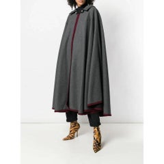 Hermès Grey Wool Cape