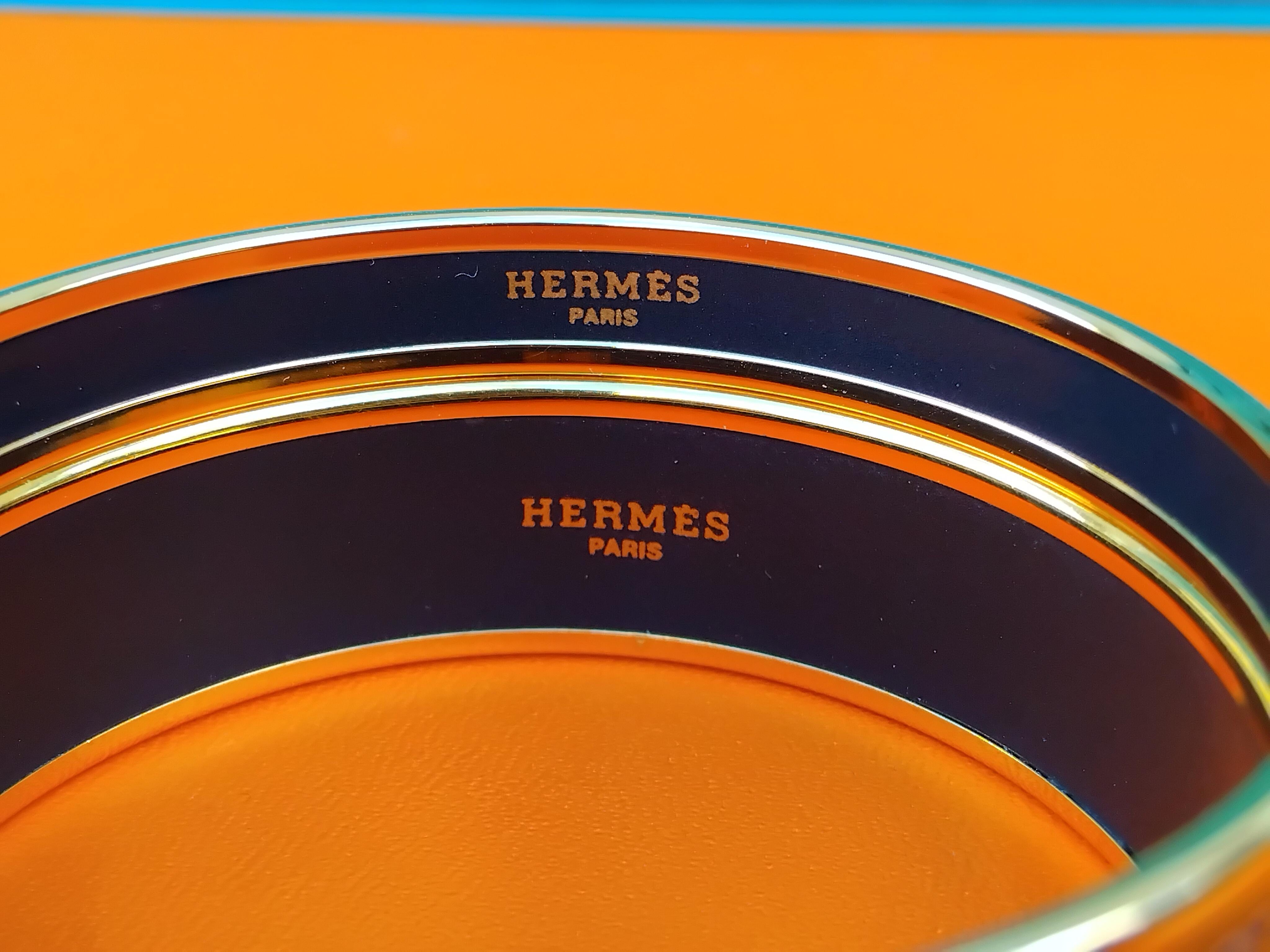 Hermès Perros Galgos Levriers Juego de 2 Pulsera esmaltada a juego Talla 65 en venta 12